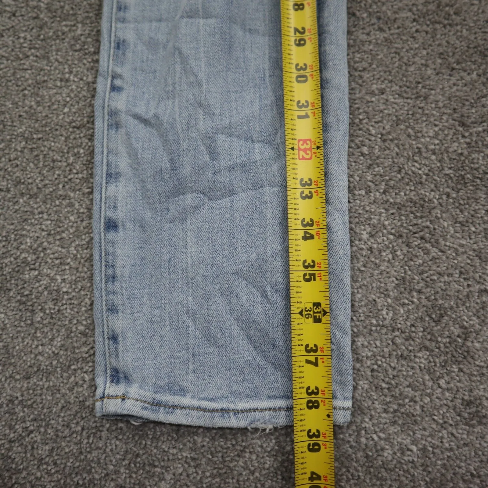 American Eagle Women Jeans Stretch Slim Straight Leg Mid Rise Pockets Blue 30X30