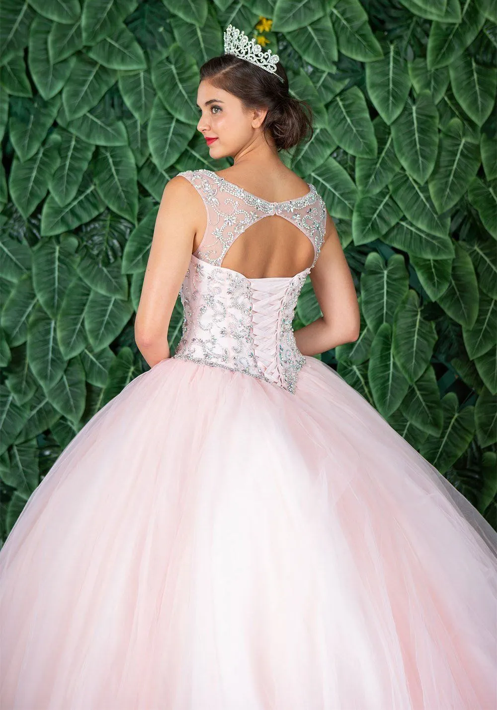 Beaded Illusion Quinceanera Dress by Calla KY77621