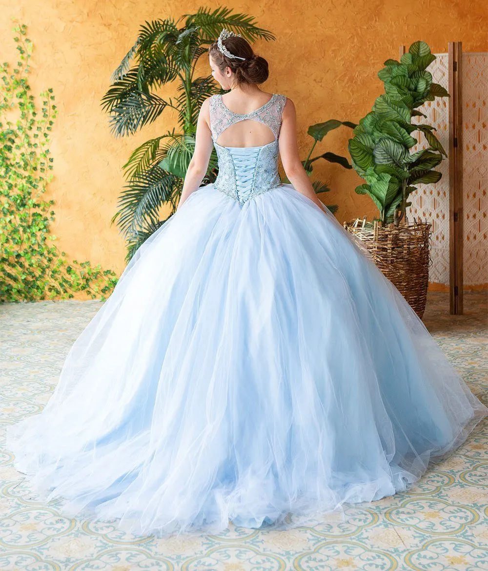 Beaded Illusion Quinceanera Dress by Calla KY77621