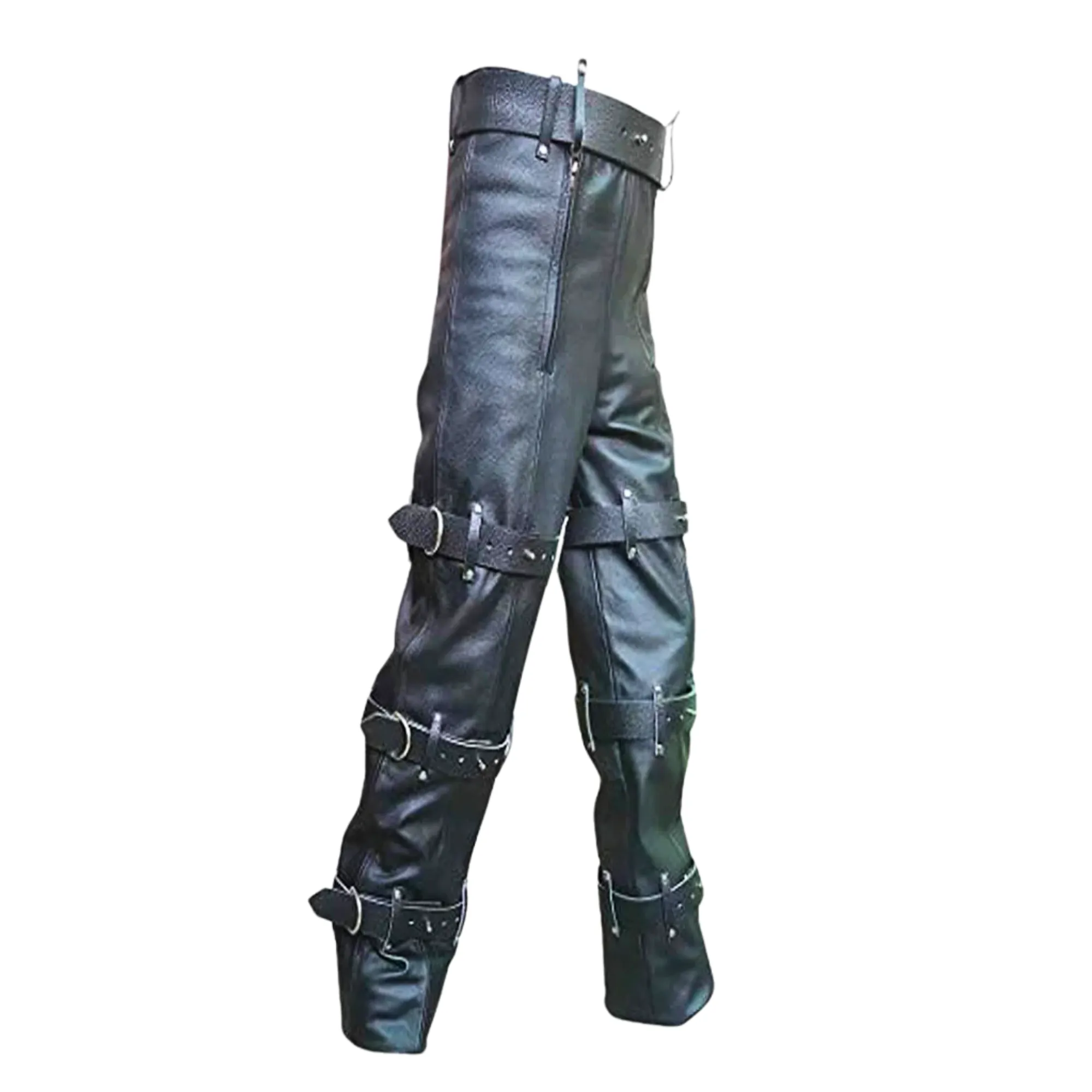 Black Bondage Leather pants for Men