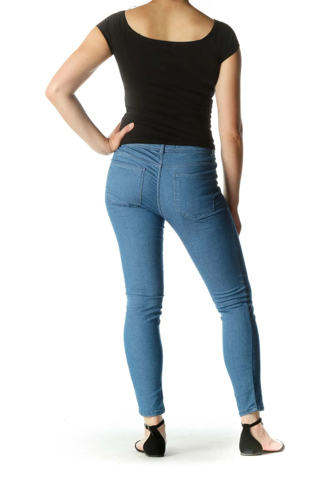 Blue Straight-Leg Jegging