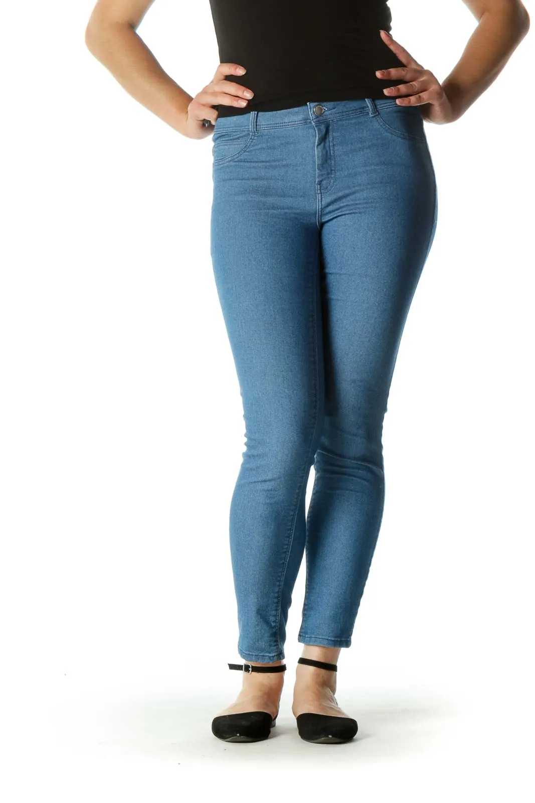 Blue Straight-Leg Jegging