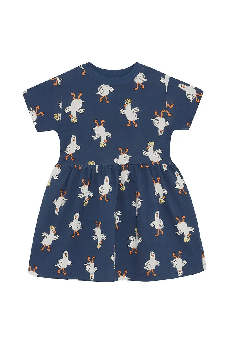 Bonds Kids Tee Dress - Guss The Seagull Navy