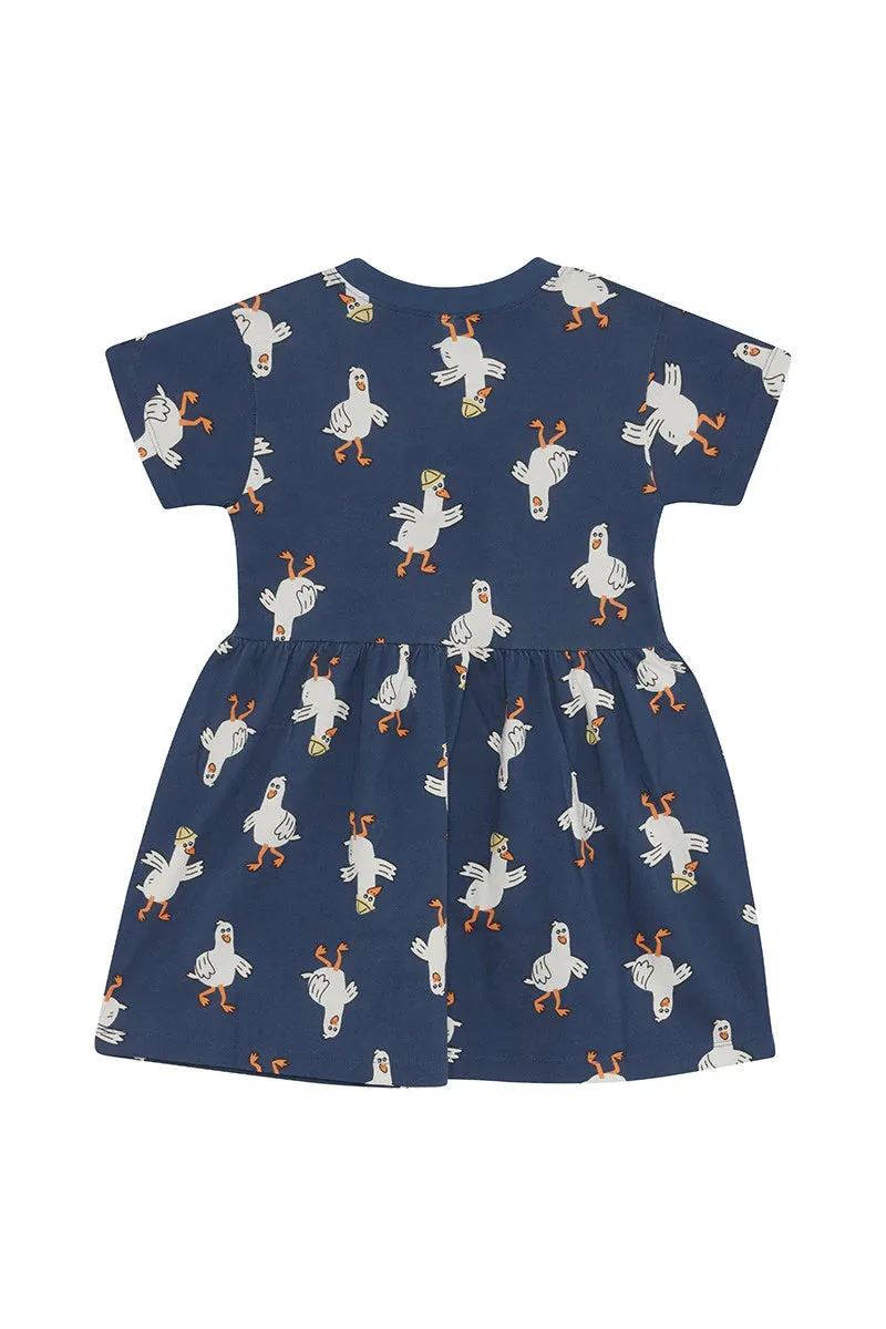 Bonds Kids Tee Dress - Guss The Seagull Navy