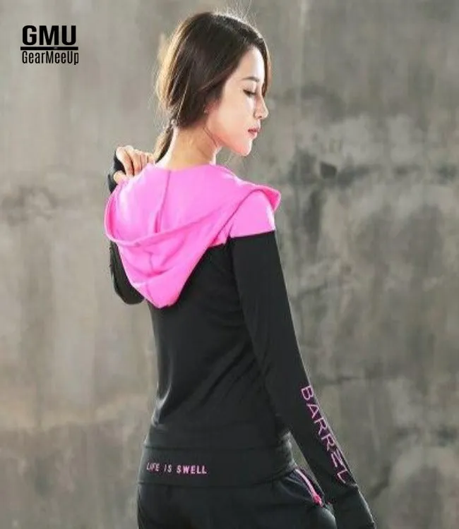 Casual Athletic Fitness High Neck Hoodie