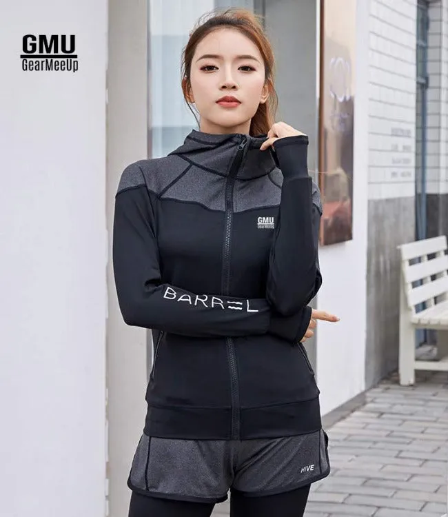 Casual Athletic Fitness High Neck Hoodie