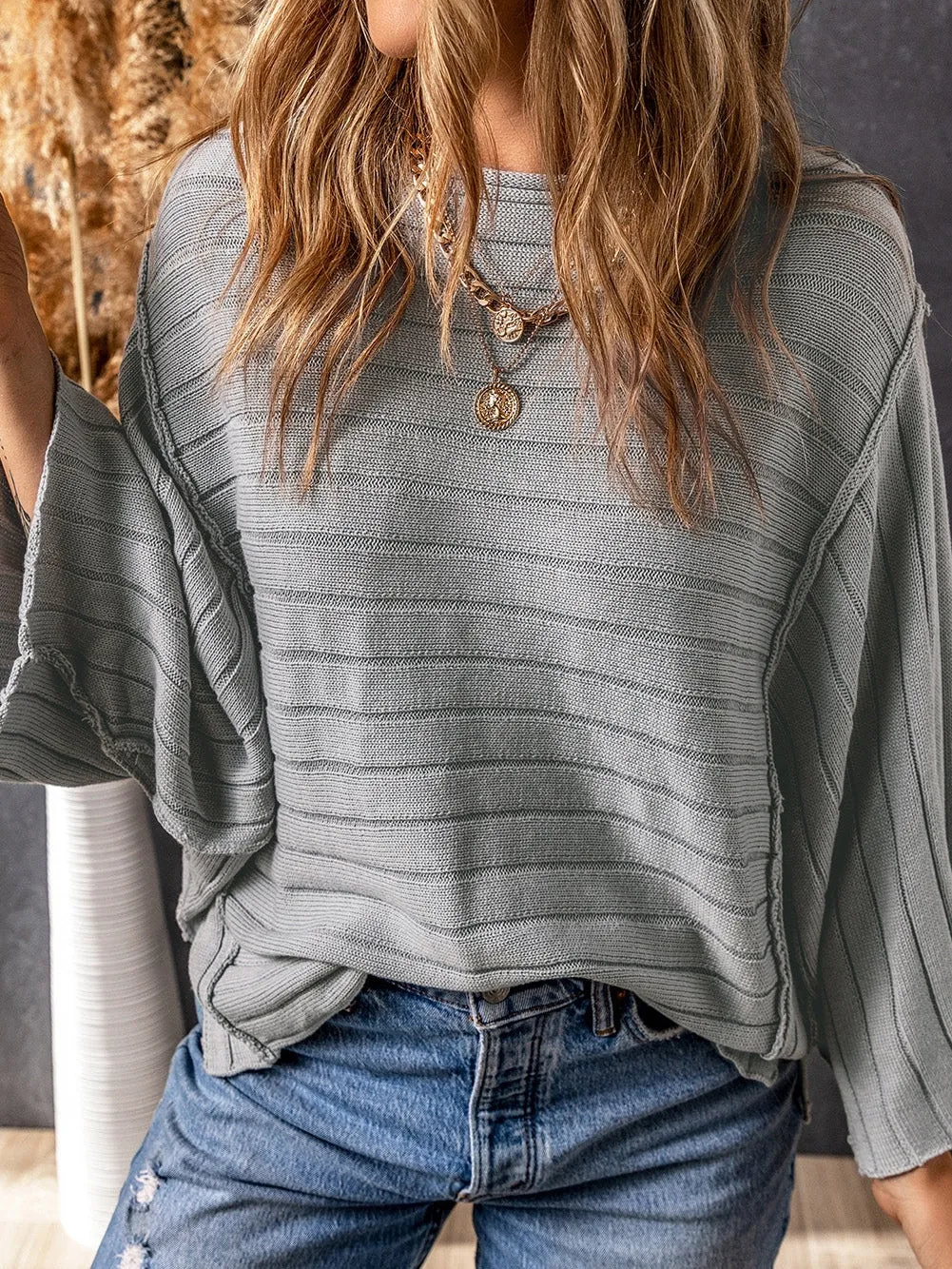 Casual Cropped Knit Sweater