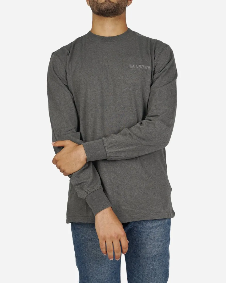 Casual Long Sleeve Tee - Dark Grey