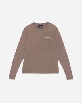 Casual Long Sleeve Tee - Faded Brown