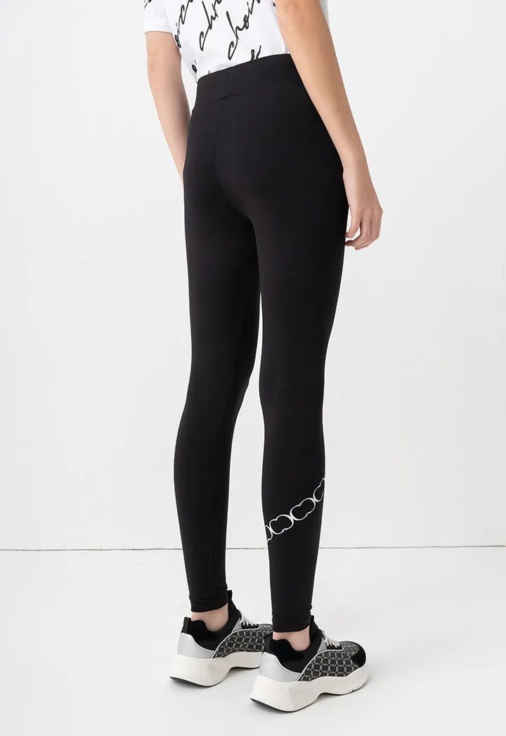 Choice Solid High Waist Legging Pant Black