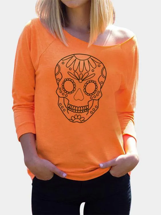 Custom Round Neck Printed Long Sleeve Top