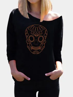 Custom Round Neck Printed Long Sleeve Top