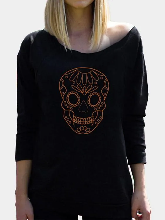 Custom Round Neck Printed Long Sleeve Top