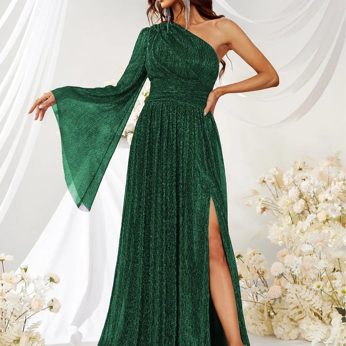 Desiree One Shoulder Evening Dress