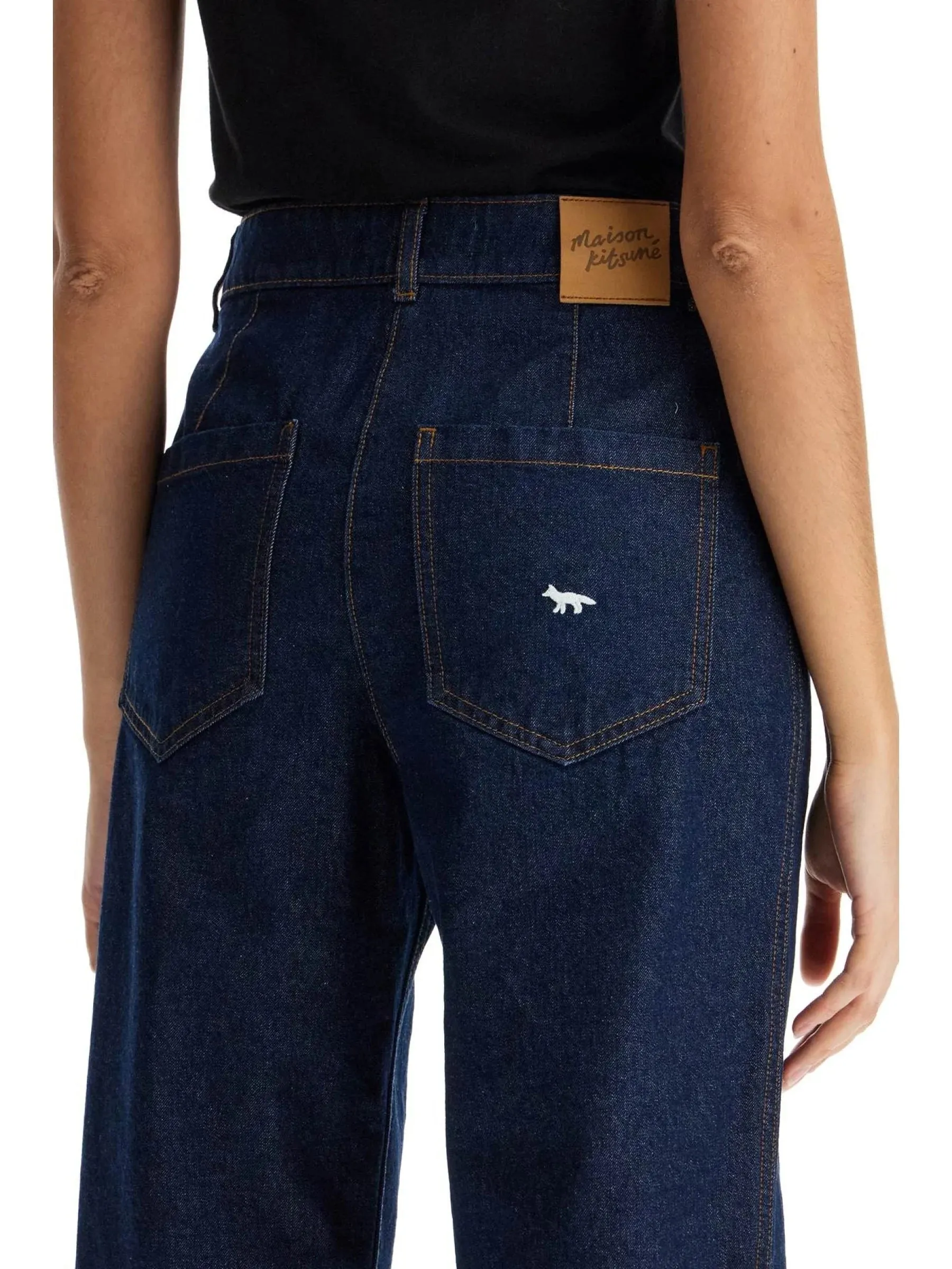 Embroidered Straight Leg Jeans