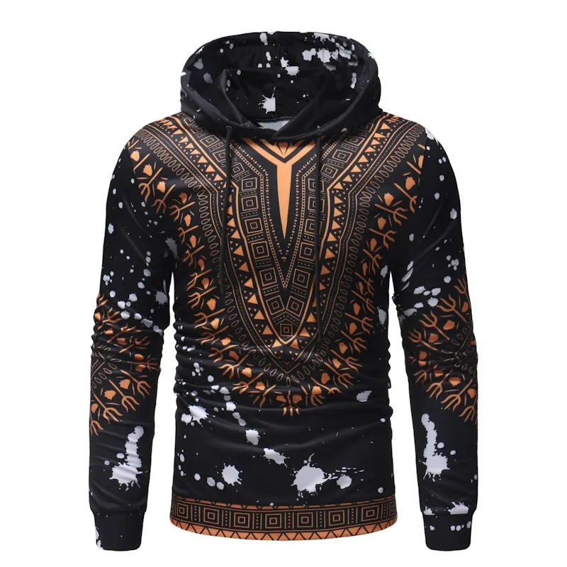 Ethnic printed casual hooded sweater Shirt