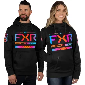 FXR  Black Spectrum Race Division Tech Pullover Hoodie Hoody Polyester Fleece DWR