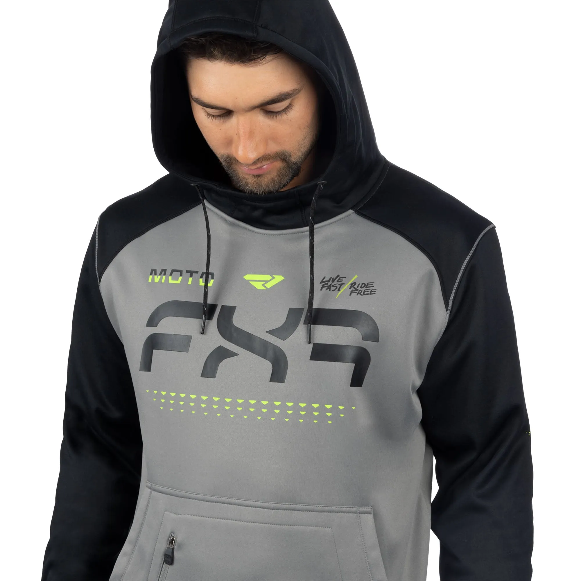 FXR Moto Tech Pullover Hoodie Grey/Black