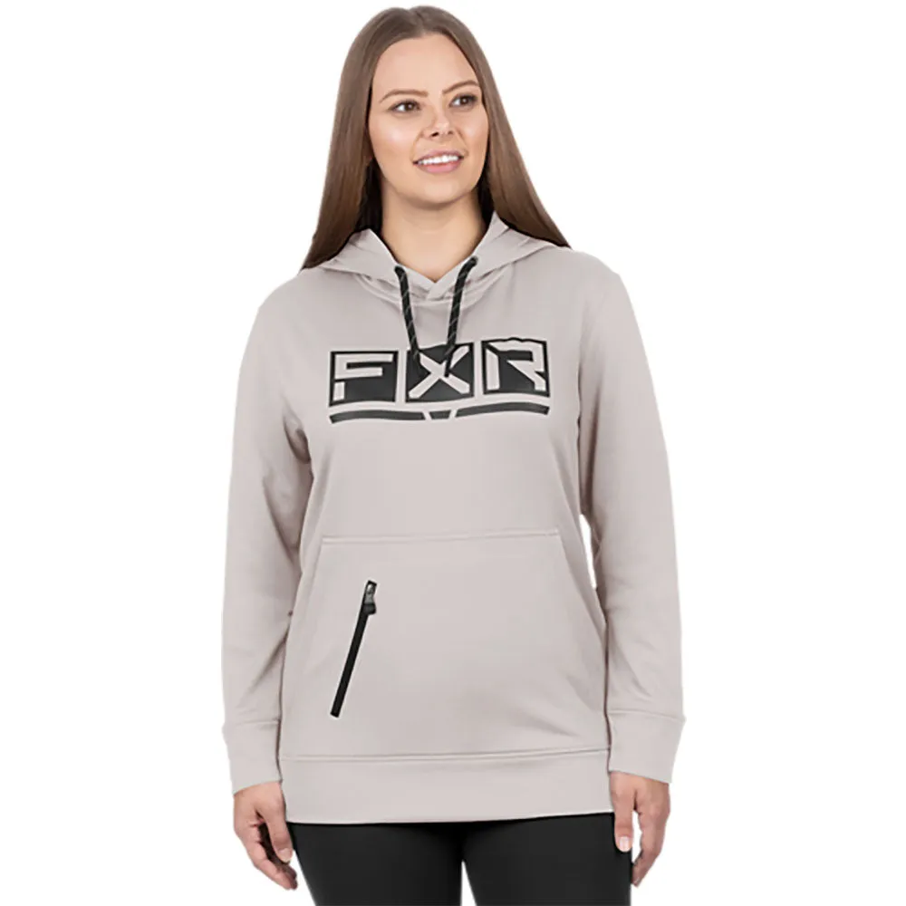 FXR Unisex Podium Tech PO Hoodie Stone/Black Grey