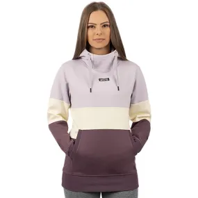 FXR Womens Stripe Pullover Hoodie Dusty Lilac/Cream Purple