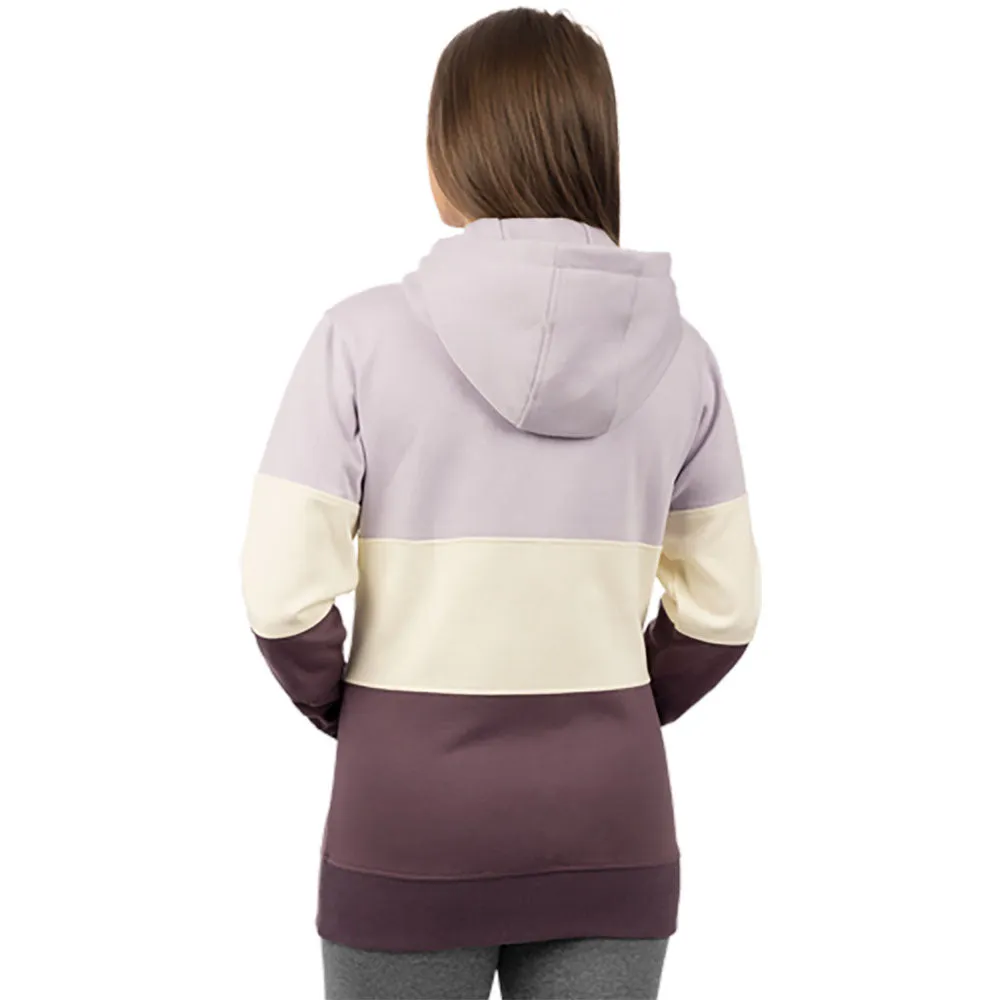 FXR Womens Stripe Pullover Hoodie Dusty Lilac/Cream Purple