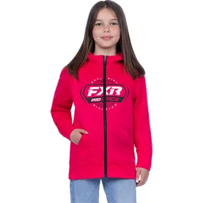 FXR Youth Race Division Tech Zip Hoodie Razz Pink