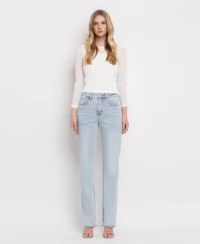 High Rise Straight Denim Jeans