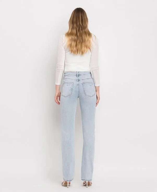 High Rise Straight Denim Jeans