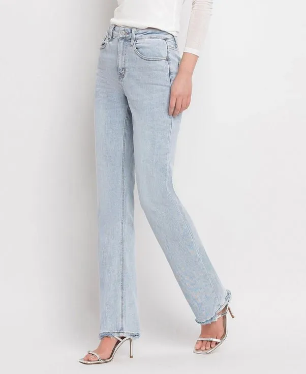 High Rise Straight Denim Jeans