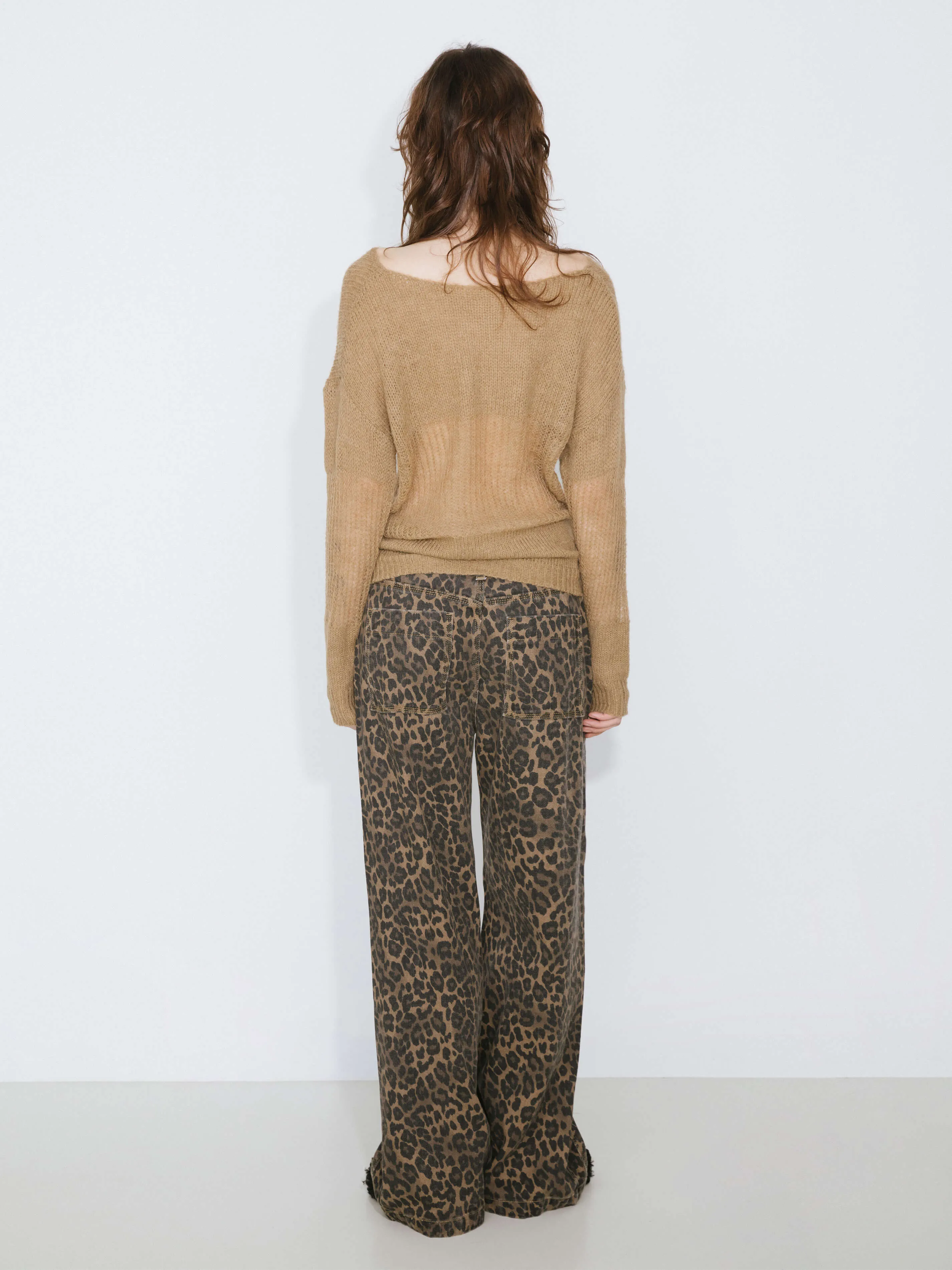 Leopard Wide Leg Denim Jeans(PRE-SALE_GET BY JAN 24th)