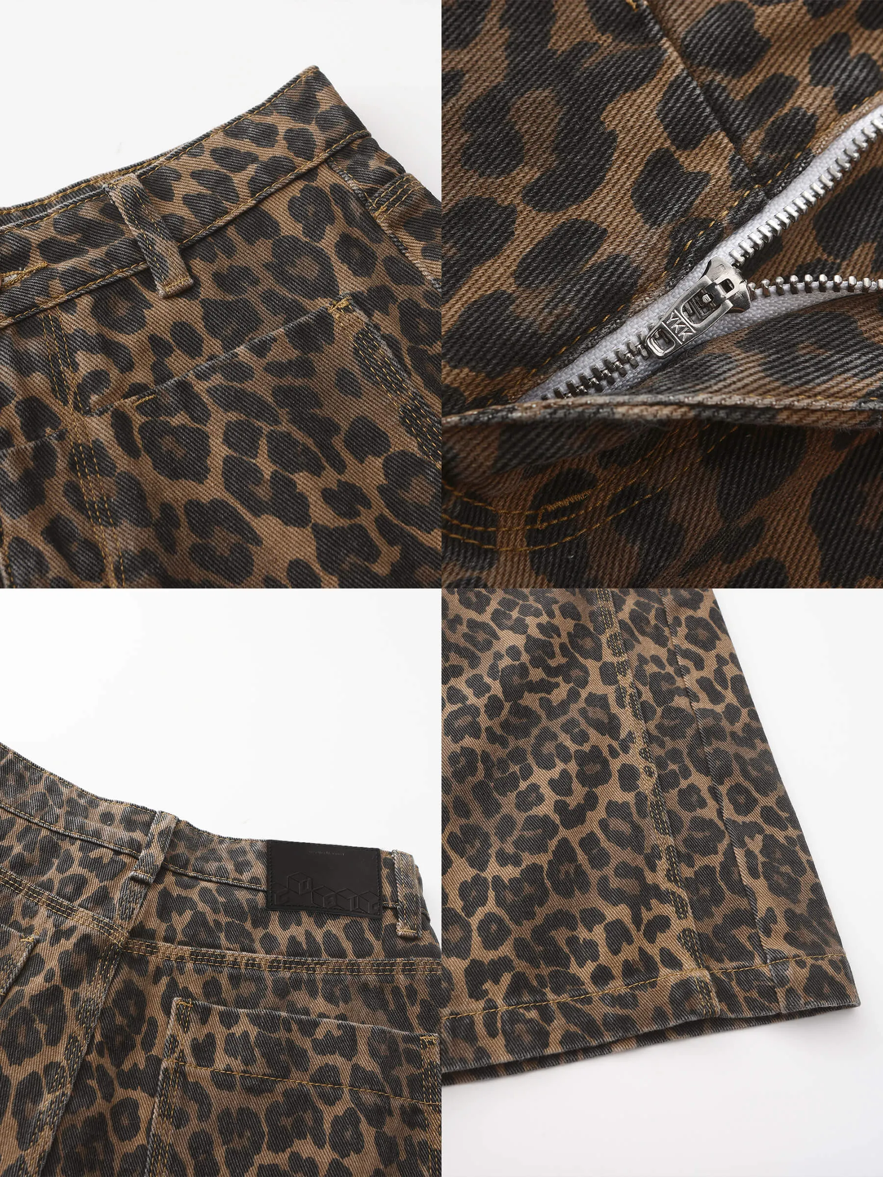 Leopard Wide Leg Denim Jeans(PRE-SALE_GET BY JAN 24th)