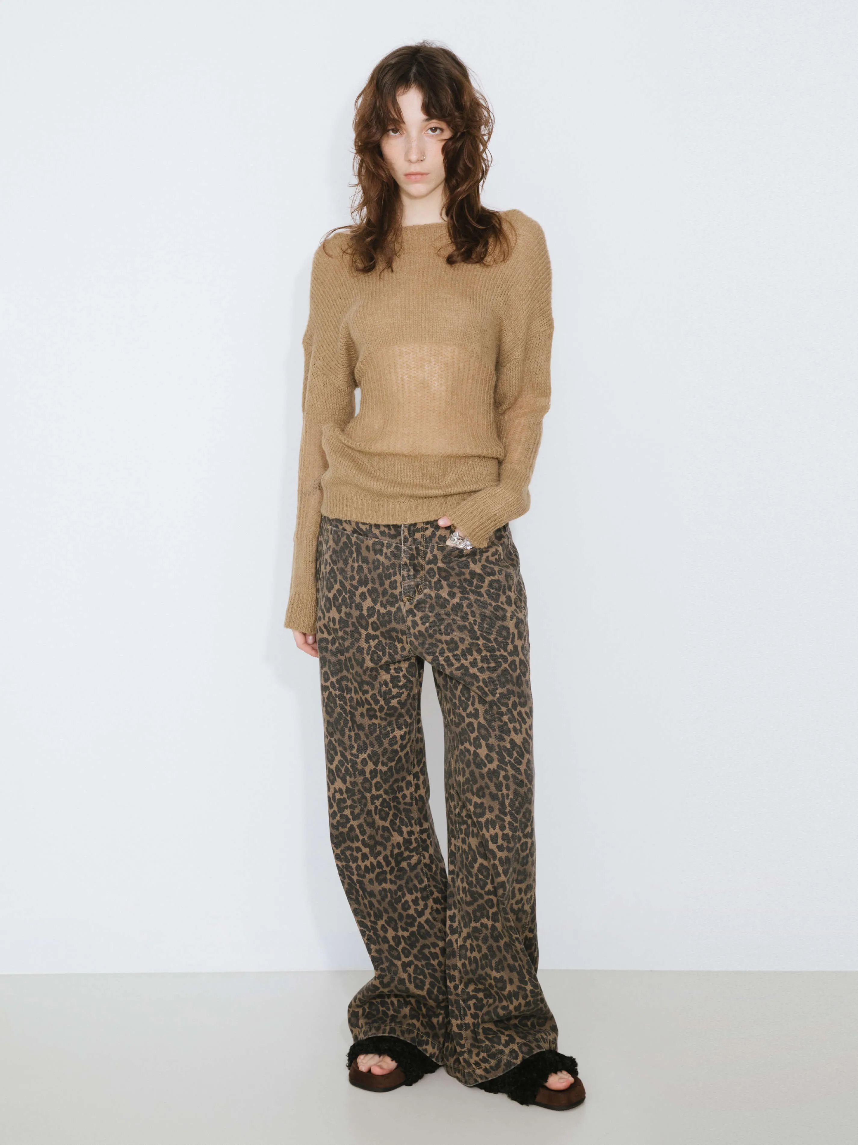 Leopard Wide Leg Denim Jeans(PRE-SALE_GET BY JAN 24th)