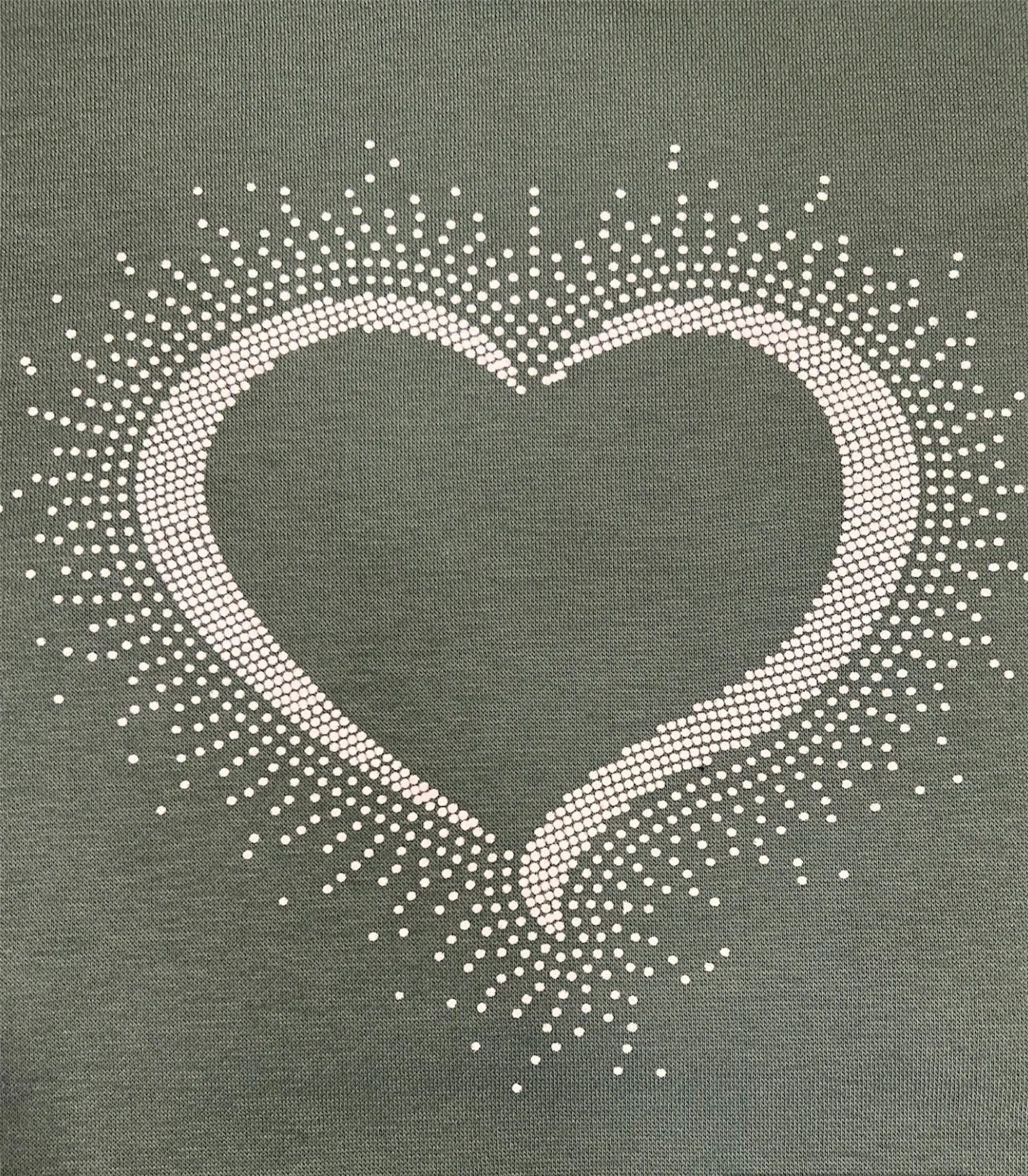 Light Green Heart Hoodie For Her