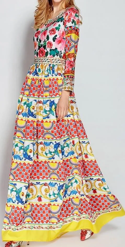 'Mambo' Print Gown