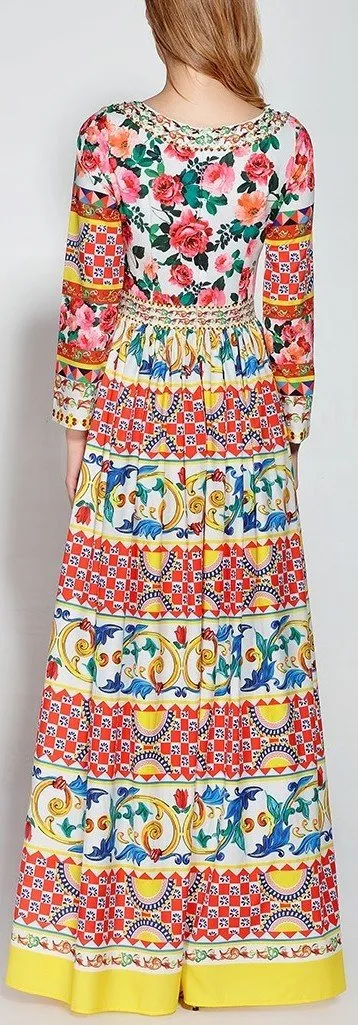 'Mambo' Print Gown