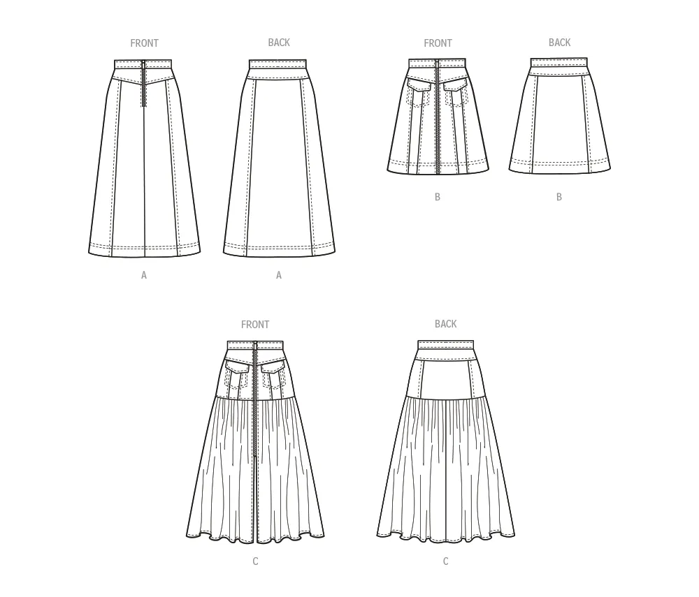 McCall's sewing pattern 8389 Misses' Skirts