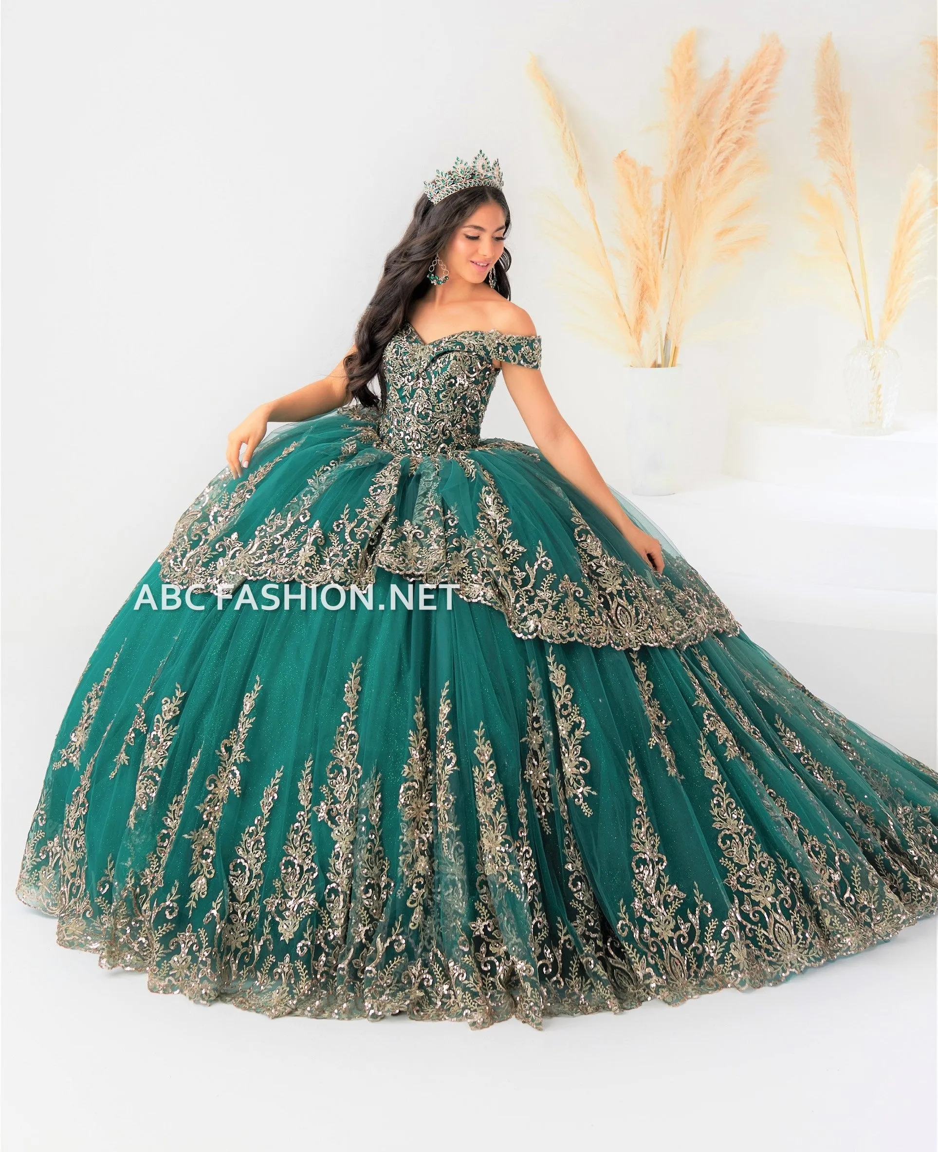 Off Shoulder Quinceanera Dress by House of Wu 26023