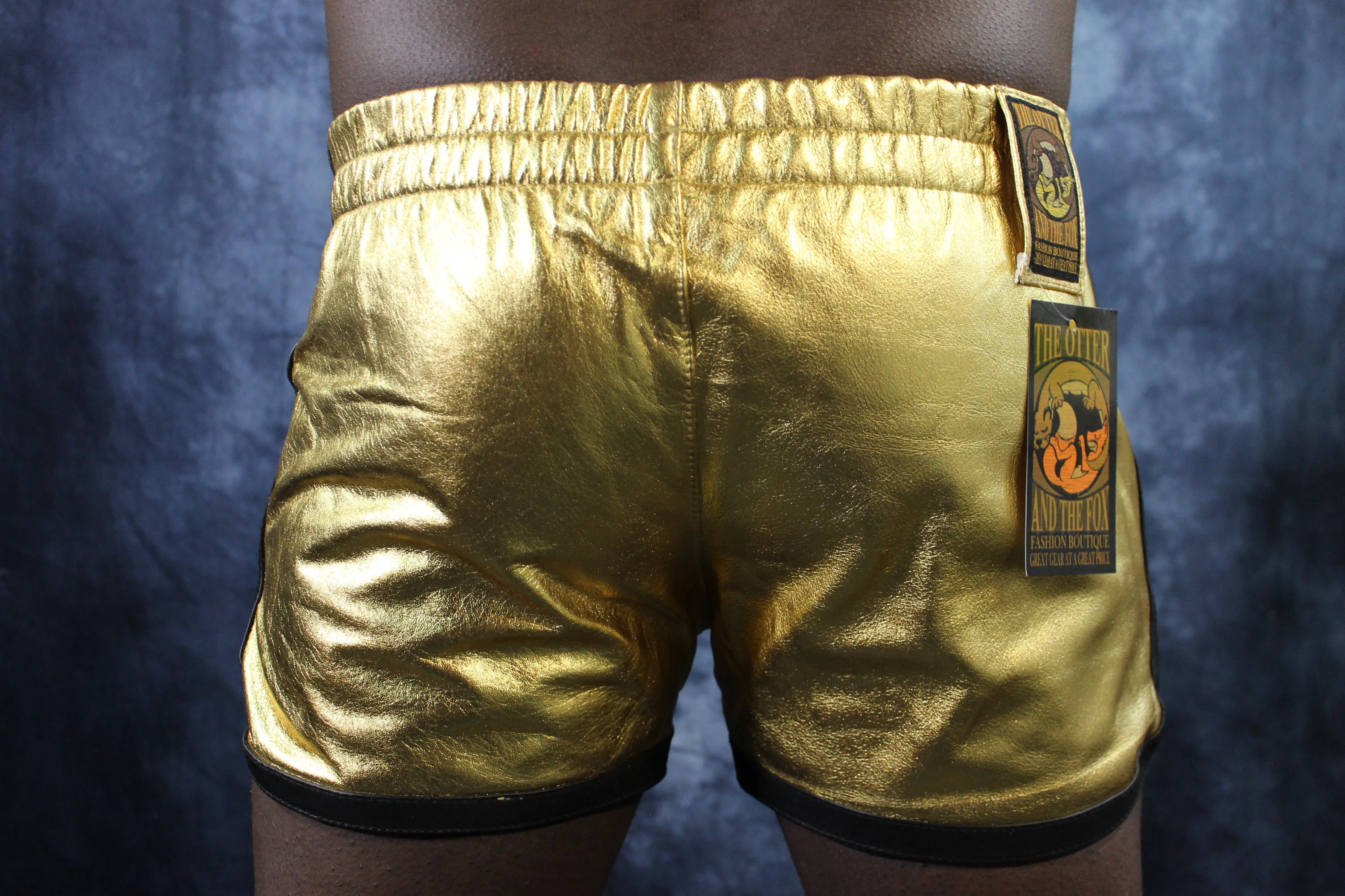 OnF Booty Shorts in Gold with Black