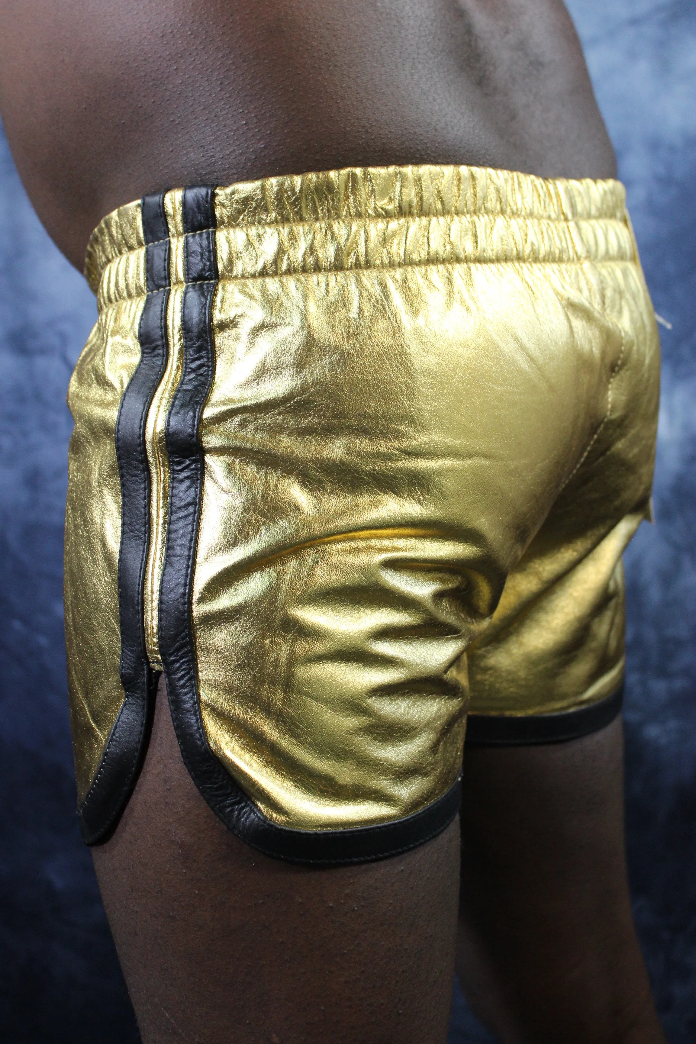 OnF Booty Shorts in Gold with Black