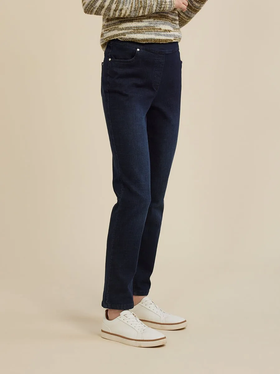 PULL ON DARK WASH JEAN