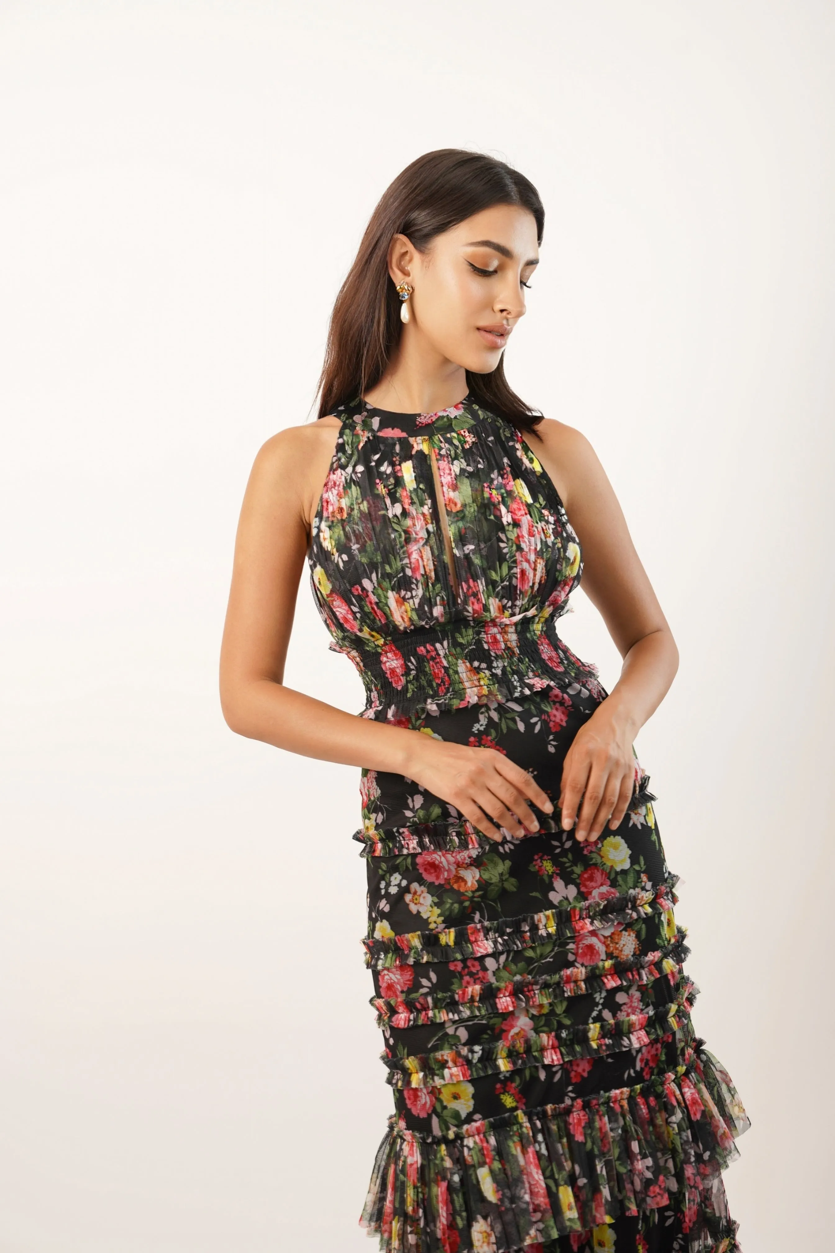 Santiago Winter Floral Maxi Dress