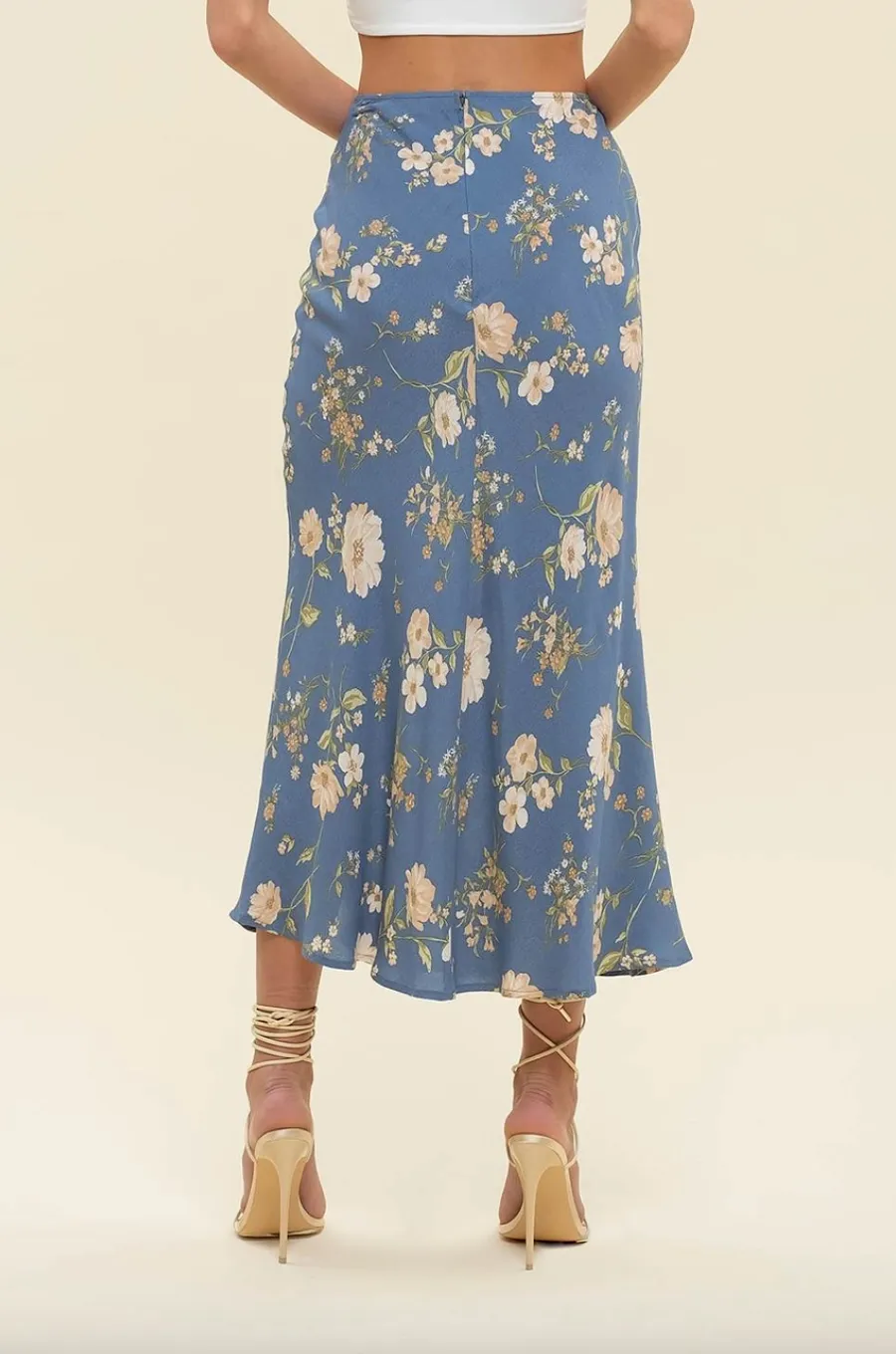 sarah floral midi skirt