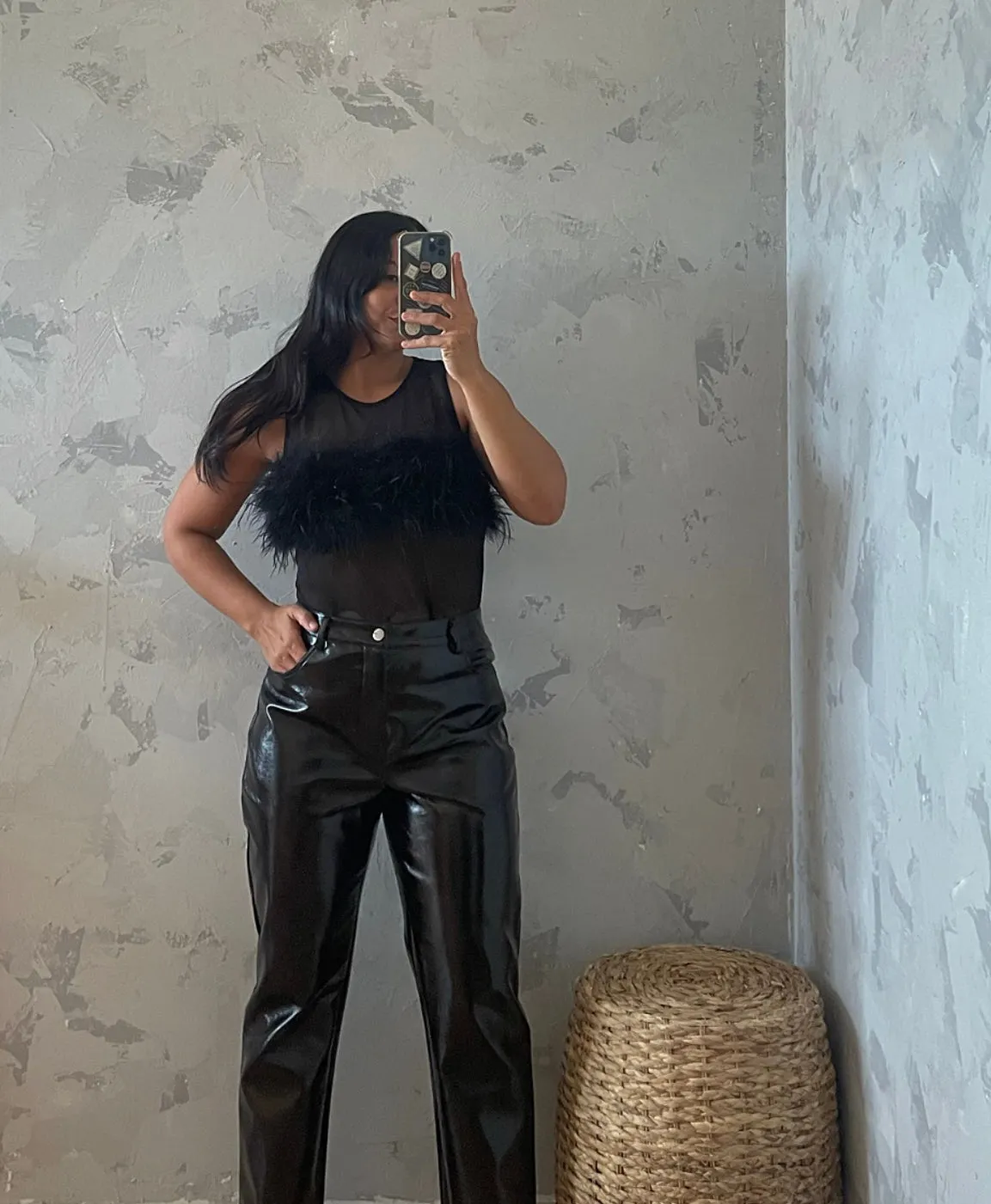 Shiny Gloss Faux Leather Pants