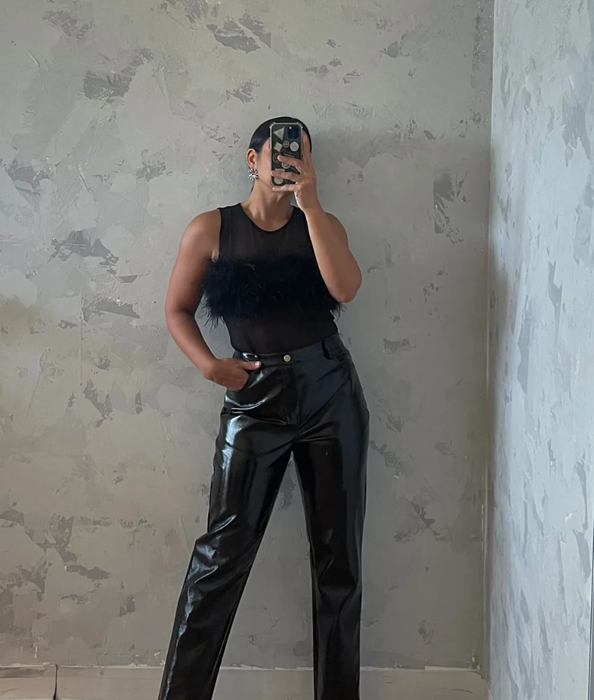 Shiny Gloss Faux Leather Pants