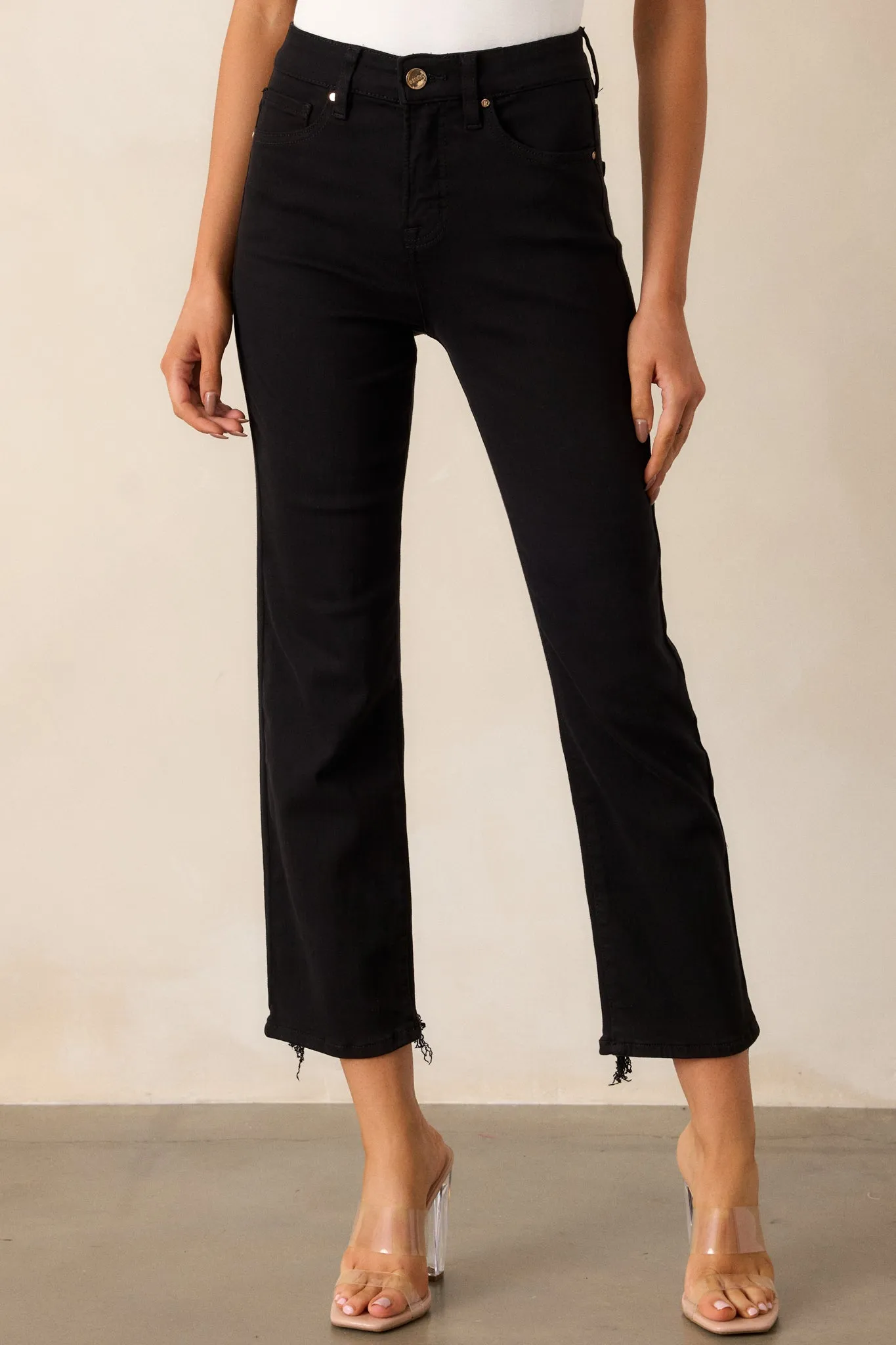 Soft Shadows Black Straight Leg Jeans