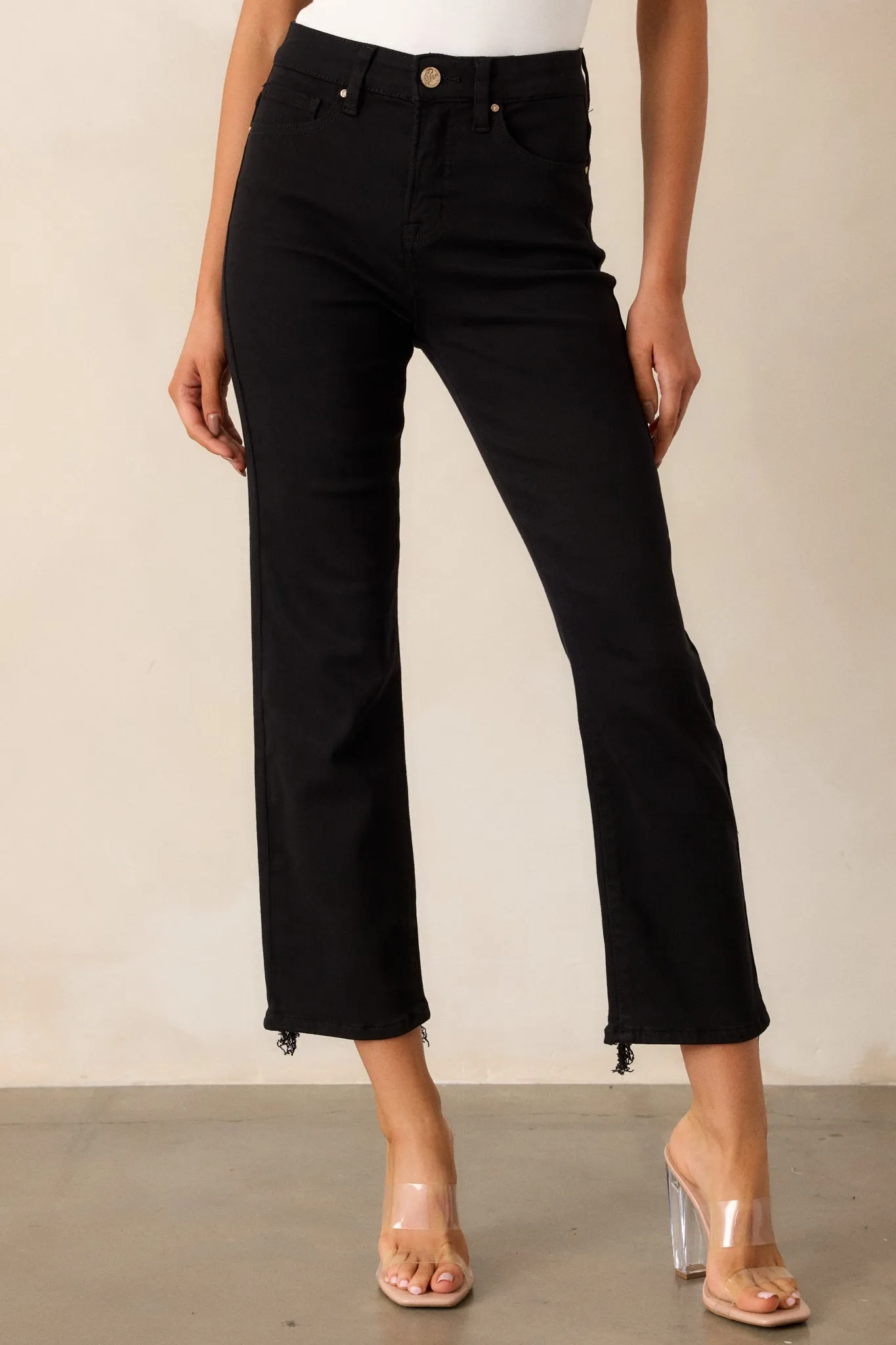 Soft Shadows Black Straight Leg Jeans