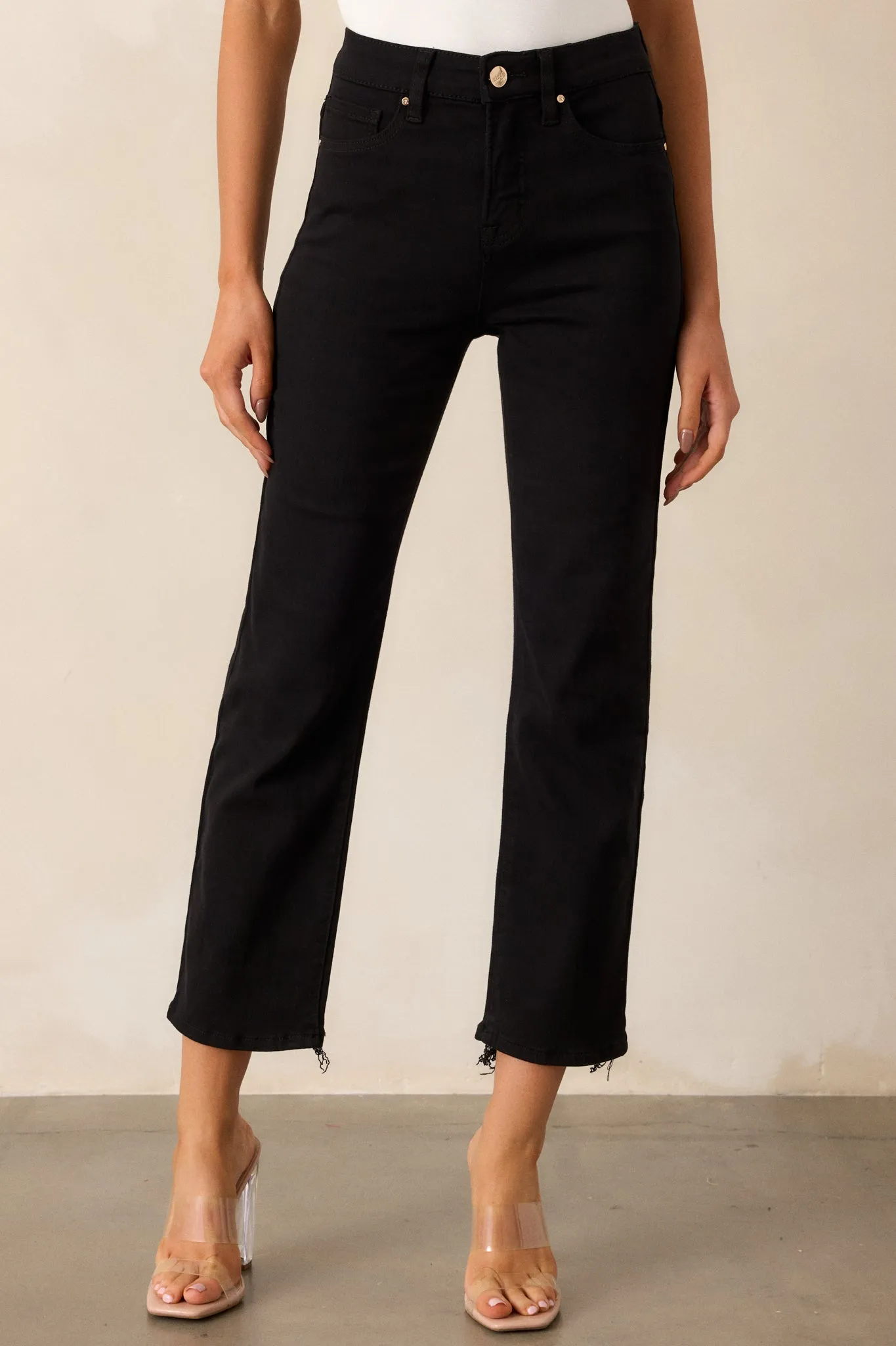 Soft Shadows Black Straight Leg Jeans