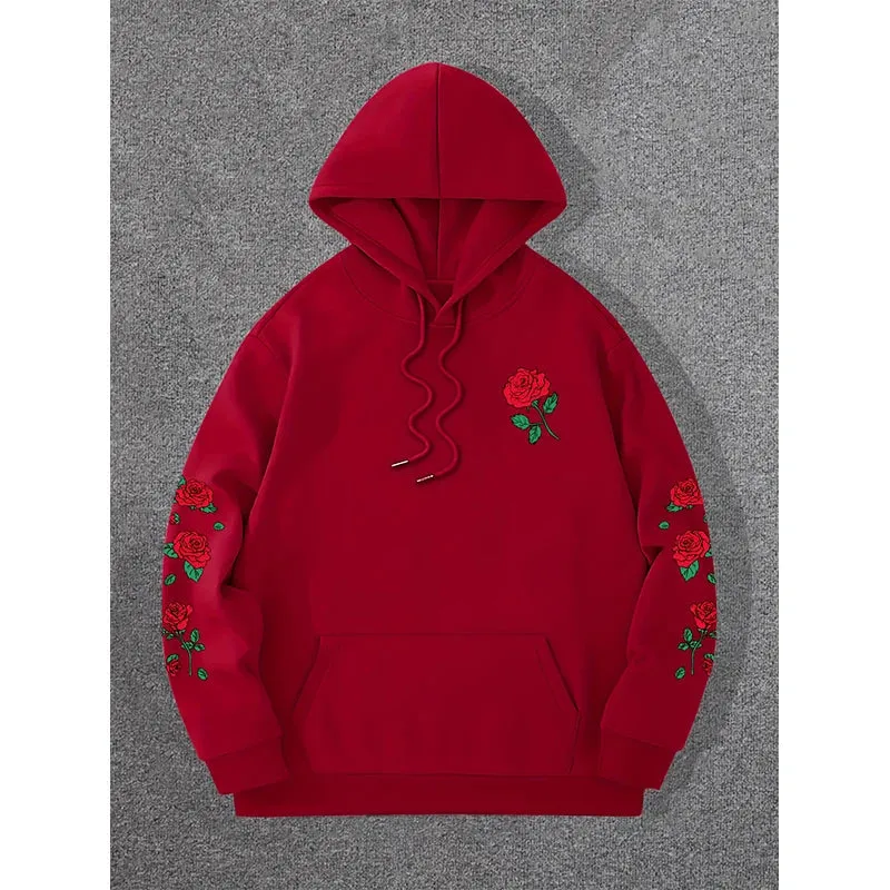 SPORTLAND Floral Embroidered Hoodie - Unisex