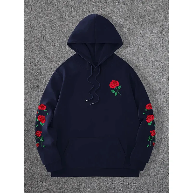 SPORTLAND Floral Embroidered Hoodie - Unisex