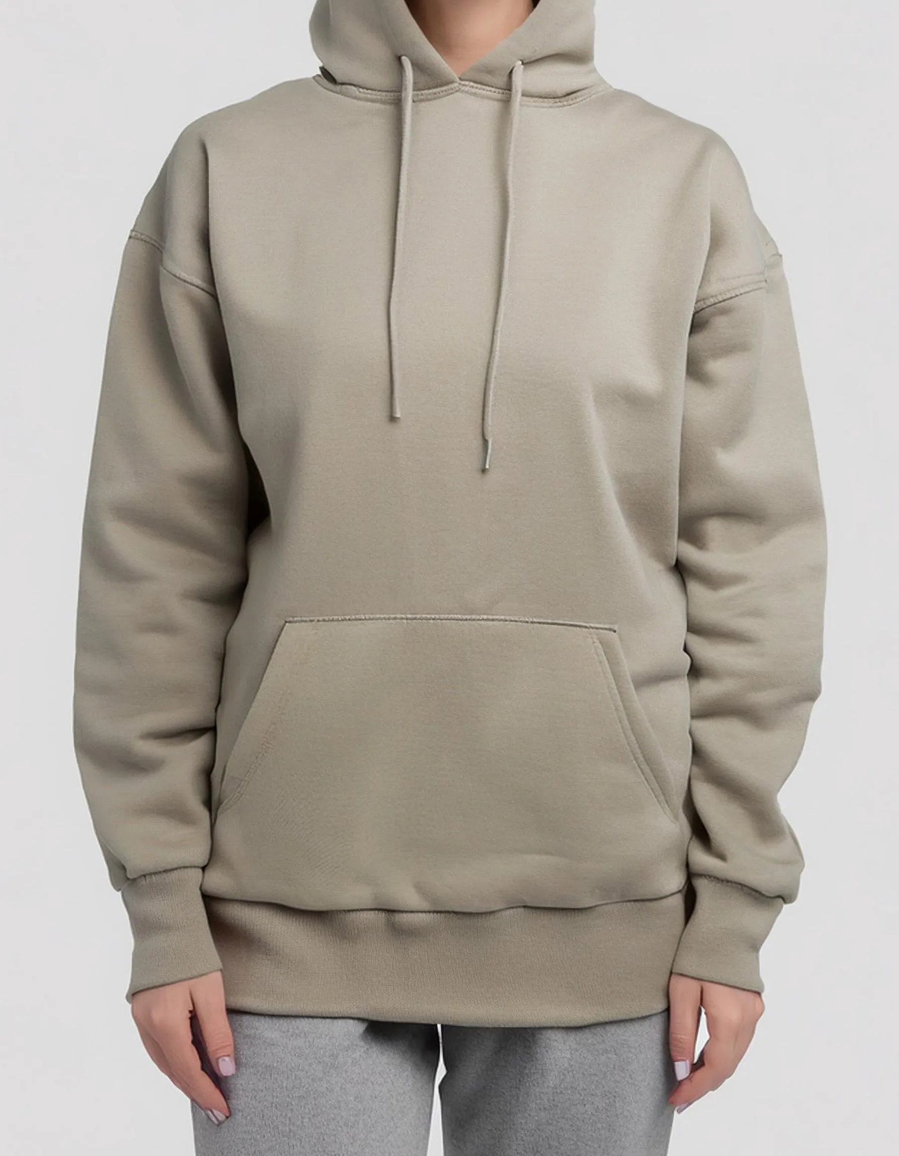 Stone Casual Beige Hoodie